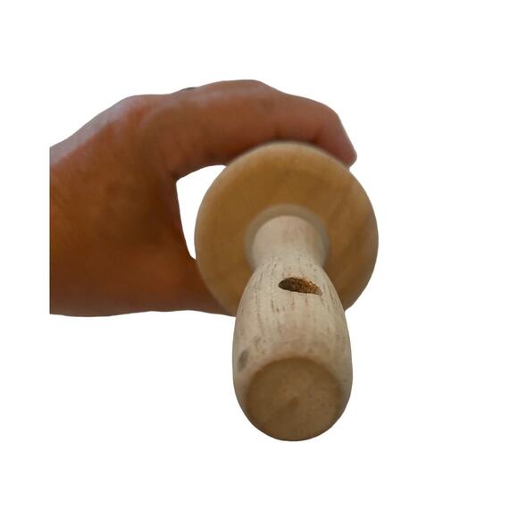 Vintage 18" Maple Wood Rolling Pin Turning Handles Baking Farmhouse Décor - Picture 8 of 9